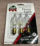 Christmas Clear Replacement Flame Candle Bulbs Yule Rite Pack Of 3 Nos Vintage. Fixed Price $9.99.