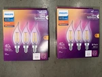 2-packs Philips Ba11 40w 300 Lumens Soft White Warm Glow Medium Base Bulbs 6pcs. Fixed Price $20.00.