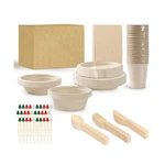 200pcs Compostable Paper Set Eco-friendly Heavy-duty Disposable... Fast Usa Ship. Fixed Price $44.74.