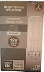 2pk T9 Led Edison Type Light Bulbs, Daylight, 4 Watts 40w Equivalent. Fixed Price $5.95.