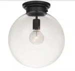 Globe Electric - Portland 1-light Black Semi-flush Mount. Fixed Price $19.99.