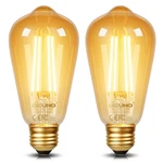 Dicuno E26 Edison Bulbs 60w, 2200k Amber Warm, 6w 2 Count, Warm. Fixed Price $21.47.