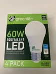 2 4-pack (8) Greenlite Led, 60 Equivalent Led , Energy-efficient, Lightbulbs. Fixed Price $11.44.