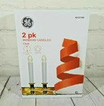 New! Ge 2 Pk Window Christmas Candles Clear White 8.5 In/21.5 Cm (wired). Fixed Price $13.50.