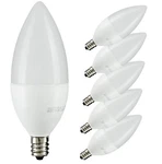 6pack E12 Led Candelabra Chandelier Light Bulb, 5000k, 4.5w(40w), B11, 300lm. Fixed Price $31.65.