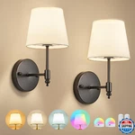 Pxflcry Battery Operated Wall Sconce Set Of 2, Black Wireless Light With Re. Fixed Price $62.81.