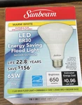 Sunbeam Led Br30 8w Outdoor/indoor Flood Light Bulb Dimmable New. Fixed Price $11.99.