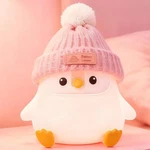Famiduo Penguin Silicone Night Light, Cute Pink Lamp With Knitted Hat.... Fixed Price $36.31.