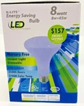 2- K-lite Led Bulb Energy Saving 8w=65w Dimmable 2700k Household Bulbs Br30. Fixed Price $16.00.