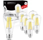 Dimmable Ledmundo Vintage Led Edison Bulbs, 6w, Ul Listed, Equivalent 60w, 90ra,. Fixed Price $12.99.