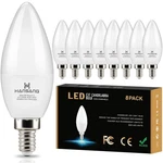 Hansang 8 Pack E12 Candelabra Led Bulbs Count (pack Of 1), Daylight 5000k. Fixed Price $27.89.