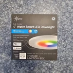 Ge Cync Reveal Hd+ 4-in. 760-lumens Dimmable Led Canless Recessed Downlight. Fixed Price $19.99.