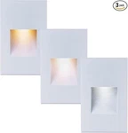 Tumupsm Led Outdoor Step Lights, 120v Dimmable, Color Selectable, Waterproof. Fixed Price $30.00.