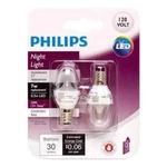 Pack Of 2 Philips Candelabra Led Nightlight Light Bulb - Soft White C7 Retail. Fixed Price $10.50.