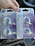 2 Packs Ge Crystal Clear 25w, Brightness 195 Lumens, G16.5 Candelabra Base.. Fixed Price $17.99.