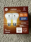 Ge Relax R20 Soft White 45-watt Indoor Flood Dimmable 2 Pk Bulbs. Fixed Price $17.99.