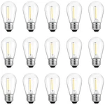 Outdoor Patio String Light Bulbs, Shatterproof Waterproof S14 Led Replacement. Fixed Price $14.39.