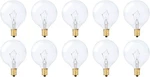 Simba Lighting Small Globe G16.5 Round Bulb 25w E12 Candelabra Base (10 Clear. Fixed Price $21.76.