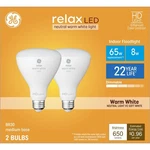 Ge 2pk 65w Relax Br30 Led Floodlight Warm White. Fixed Price $12.00.