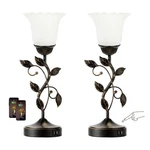 Roriano 2-pack Touch Bedside Vintage Lamps, Usb Port, 3-way Dimmable, Led Bulb. Fixed Price $143.98.