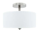 Maxxima 13 In. Semi-flush Mount Led Ceiling Fixture Fabric Shade Bulbs Included. Fixed Price $29.99.