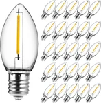 25 Pack C9 Led Bulbs Warm White, E17 Base, Shatterproof, Indoor/outdoor, 0.6w Ea. Fixed Price $39.99.