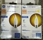 Ge 2pk X 2 40 Watt Soft White Led Classic Shape Light Bulbs. Fixed Price $7.95.