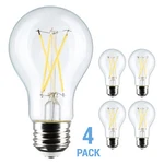 (4 Pack) Satco S21734 Led Filament Bulbs 8w =60w 120v A19 Medium E26 Base 30k. Fixed Price $14.65.