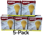 Satco S3938 Chase-a-bug 60 Watt A19 Yellow Light Bulbs 5-packs ( 10 ) Nos. Fixed Price $33.99.