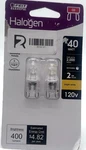Feit 40-watt Bright White (3000k) G9 Bi-pin Base Light 2 Pack Sb11. Fixed Price $9.99.