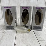 Vtg 3 X Duro Lite Flamescent #4030 Decorator Bulb Candelabra Nos 25 Watt. Fixed Price $19.95.