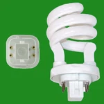 1x 24w G24q-2 4 Pin Cfl 6400k Natural Daylight White Spiral Light Bulb Pl Lamp. Fixed Price $5.43.