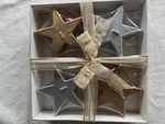 Dayton Hudson 4 Silver Gold Star Floating Candles Christmas Boxed Set 1999. Fixed Price $12.00.