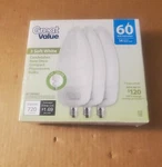 Great Value Led Decorative 3 Bulbs . 60 Watt Equivalent. Fixed Price $10.00.
