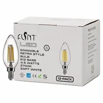 Flsnt 12 Pack Led Candelabra Bulbs 60w Equivalent E12 Base 2700k Warm White. Fixed Price $7.99.