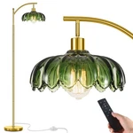 Gernehop Gold Floor Lamp For Living Room With 1 Inches (base), Green & Remote. Fixed Price $109.14.