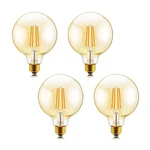 Helloify G25 Amber Glass Globe Decorative Dimmable Vintage Led Edison Bulb, 60w. Fixed Price $28.49.