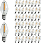 C7 Led Christmas Light Bulb, E12 Base Bulbs, 0.6w 2200k Warm White 50lm, Cle. Fixed Price $33.99.