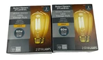 (2) Better Homes & Garden Led Vintage Style Light Bulb, Irregular G40 60w Amber. Fixed Price $9.34.