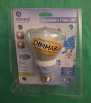 Ge Reveal Dimmable 65w Replacement Uses15w 500lumens 7.3 Years New. Fixed Price $16.95.