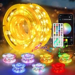 Omika 100ft 300 Led Fairy Lights Plug In, Smart String With App & Remo.... Fixed Price $53.47.