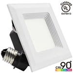9w 4 Inch Dimmable Led Square Downlight Recessed Ceiling Can Light, 2700k. Fixed Price $19.99.