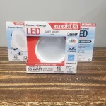 Feit Electric 4" Led Dimmable 50w Retrofit Recessed Light Kit 9.7w 520 Lumens. Fixed Price $17.99.