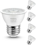 Maelsrlg Par16 Led Short Neck Recessed Spotlight Bulb, 6w(60w Equivalent) Curio. Fixed Price $23.21.
