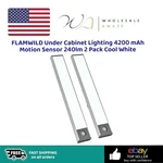 Flamwild Under Cabinet Lighting 4200 Mah Motion Sensor 240lm 2 Pack Cool White. Fixed Price $36.99.