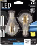 Bpa1575n/850/fil/2 75w Eq Dm Led E17 Base Light Bulb, 2 Bulbs. Fixed Price $17.49.