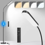 Tigial Led Floor Lamp W/ Remote, Foot Switch, Eye-caring, Dimmable 2700-6000k. Fixed Price $53.32.