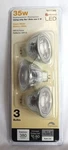 3 Pack 35w Replacement Led Bulbs, Warm White, Mr16 Flood, *choose Your Base*. Fixed Price $16.00.