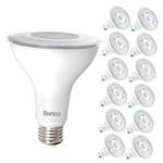 Sunco 12 Pack Par30 Led Bulb, Exterior Flood Lighting, Long Neck Recessed. Fixed Price $67.81.