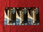 3-pack Feit Bp25t10 Tubular 25-watt Clear Appliance Lamp Light Bulb 25w. Fixed Price $17.99.